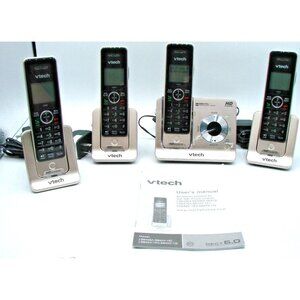 VTech 4 Handset Cordless Phone Digital Answering System Caller ID/Waiting DECT 6